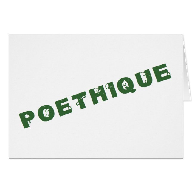 poéthique verde (Anverso (Horizontal))