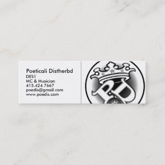 Poeticali Distherbd, tarjeta de la bujía métrica