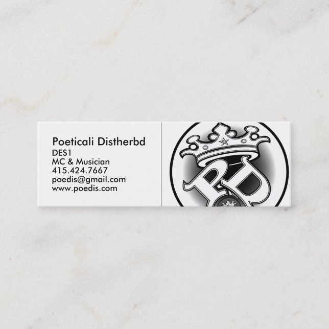 Poeticali Distherbd, tarjeta de la bujía métrica