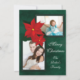 Poinsettia agrega tarjeta de Navidades de fotos