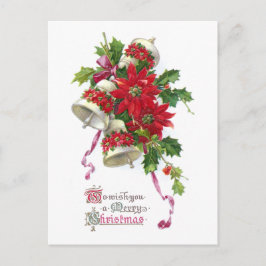 Poinsettia Belces y navidad del vintage del acebo