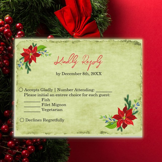 Poinsettia Bouquet, tarjeta postal Vintage RSV (Subido por el creador)