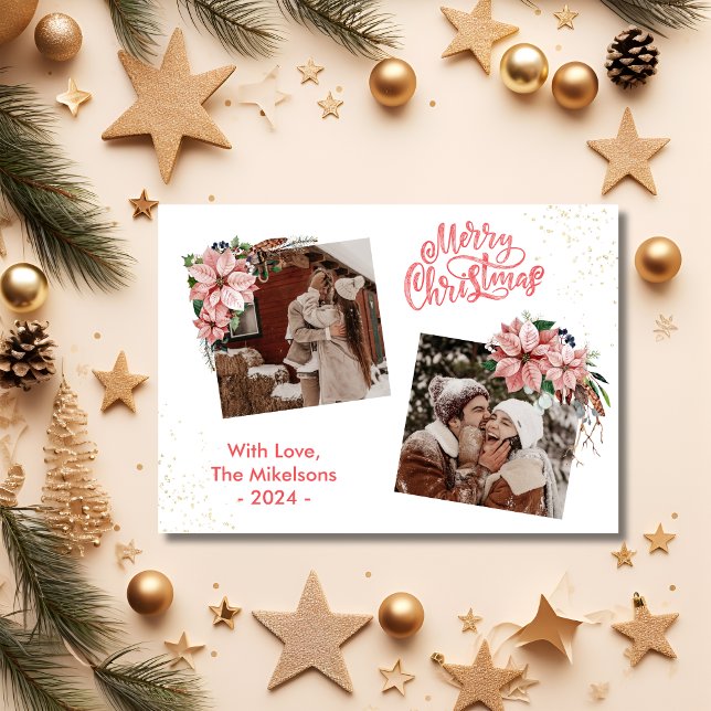 Poinsettia Chic Feliz Navidad 2 Foto Navideña (Subido por el creador)