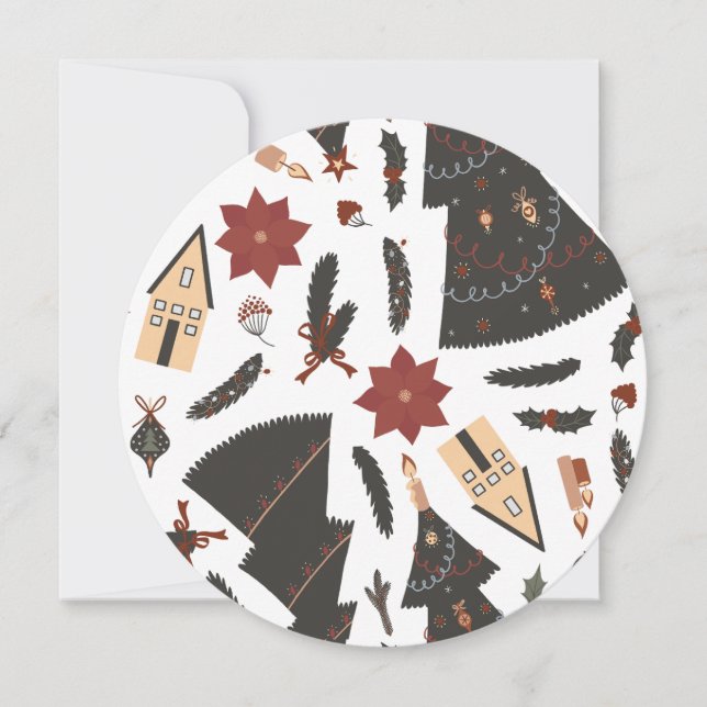 Poinsettia de árbol de Navidad vintage (Anverso)