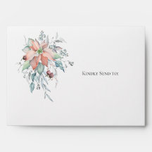 Poinsettia de la acuarela feriada de invierno