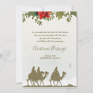 Poinsettia de Navidad de los Tres Reyes Magos reli