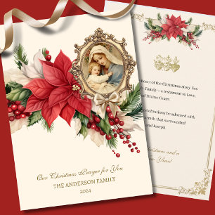 Poinsettia de Navidad religiosa Madre María Jesús