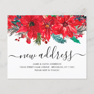 Poinsettia de presupuesto Nueva tarjeta de desplaz