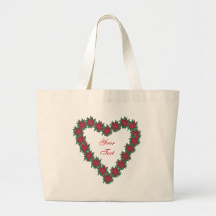 Poinsettia Flores Bolsas Personalizados en forma d