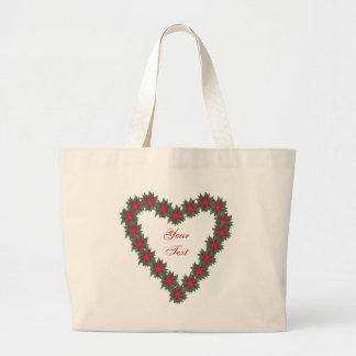 Poinsettia Flores Bolsas Personalizados en forma d