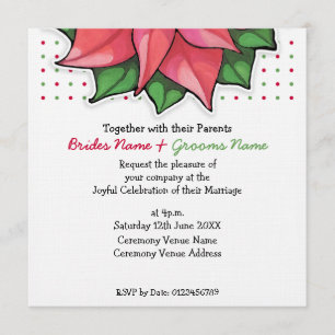 Poinsettia Joy hace la invitación a la primera bod