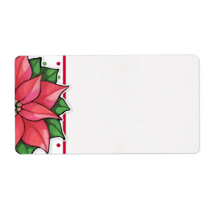 Poinsettia Joy puntos Etiqueta de envío