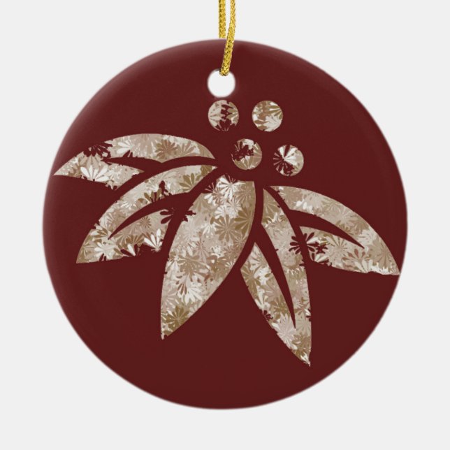 Poinsettia marrón - ornamento (Frente)