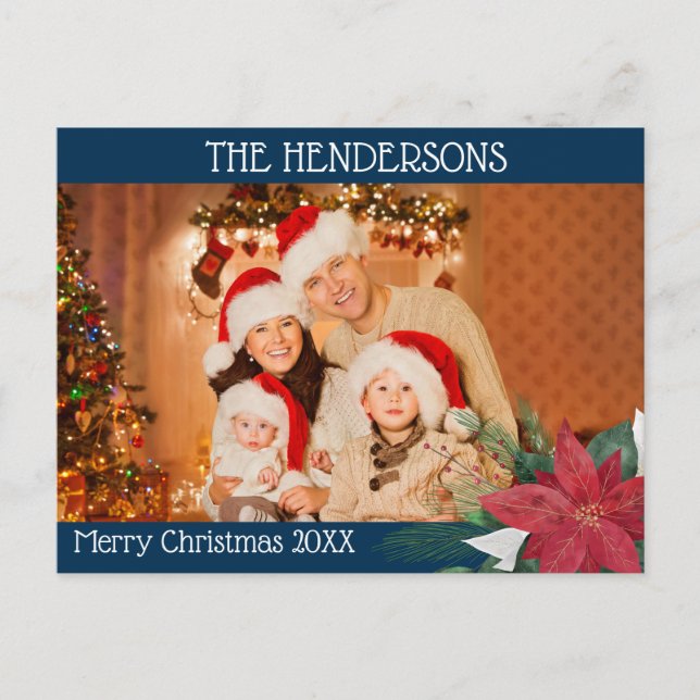 Poinsettia Navidad de fotos (Anverso)