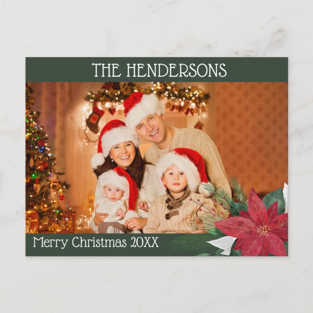 Poinsettia Navidad de fotos (Anverso)