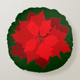 Poinsettia Navidades modernos almohada de lanzamie