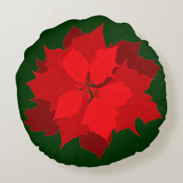 Poinsettia Navidades modernos almohada de lanzamie