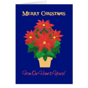 Poinsettias rojas Feliz Navidad nuestro hogar