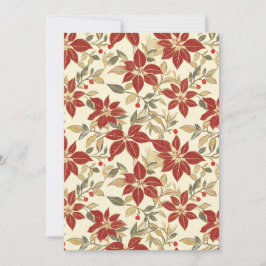 Poinsettias verdes rojas Navidad vintage