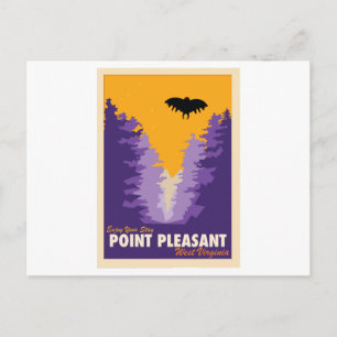 Point Pleasant Tarjeta Postal de Turismo Clásico