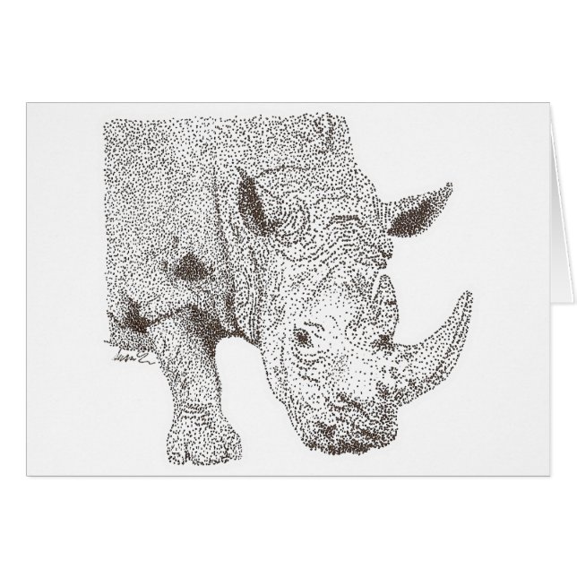 Pointillism del rinoceronte (Anverso (Horizontal))