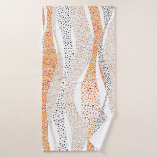 Pointillism Wavy Polka: Textil de Doodle lindo