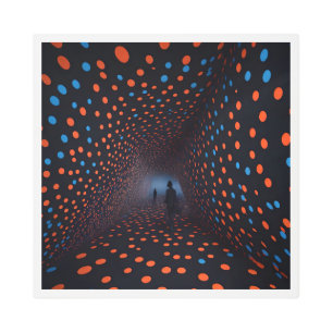 Pointillismo arte en el muro