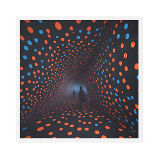 Pointillismo arte en el muro