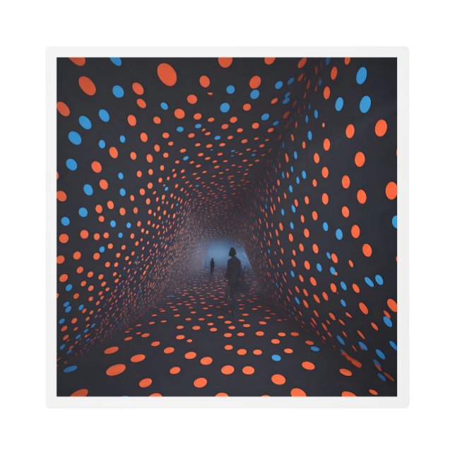 Pointillismo arte en el muro (Anverso)