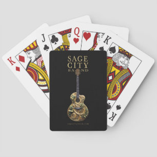 Poker jugando cartas con el diseño de banda de Sag