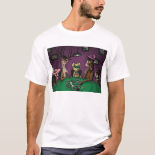 Póker que juega la camisa de los animales
