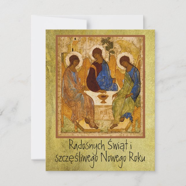 Polaco Wesołych Świąt Merry Christmas Rublev (Anverso)