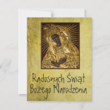 Polaco Wesołych Świąt Merry Christmas Virgin Mary