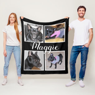 Polar 4 manta negra del perro del paño grueso y suave