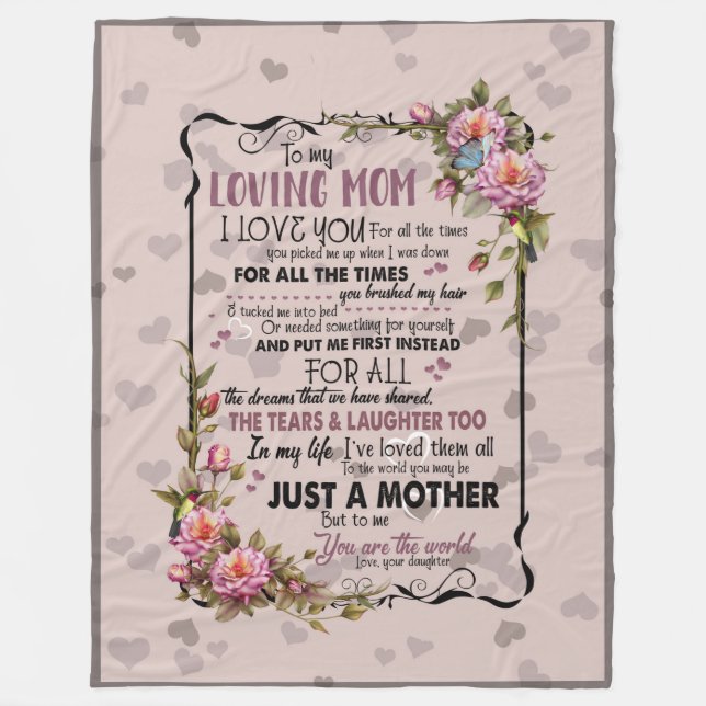 Polar a mi amorosa manta de mamá de hija (Anverso)