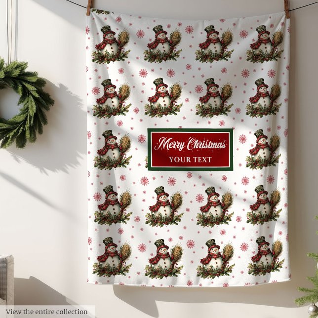 Polar Acogedor regalo de manta de Navidades rojos verdes (Cozy Personalized Red Green Christmas Blanket Gift 🎄)