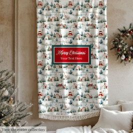 Polar Acogedora manta de pueblo de Navidades festivos de
