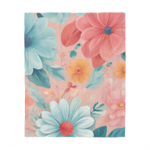Acogedora manta floral - Tirar para decorar el hog