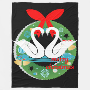 Polar alegre navidad cisnes manta