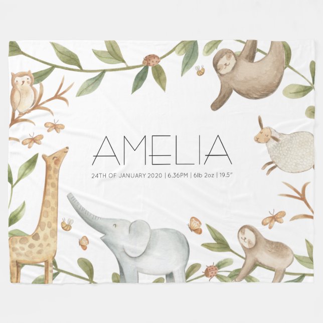 Polar Animales de safari curados manta de faja grande (Frente (Horizontal))