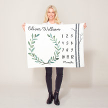 Árboles y guirnalda de abedul de la manta del