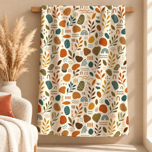 Polar Arte de manta boho de cobre naranja quemada atempo