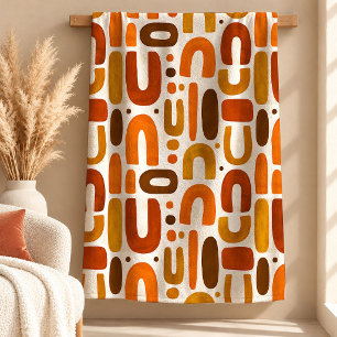Polar Arte de manta de arcoíris boho cobre burgundy geom
