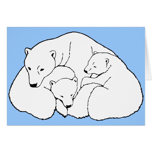 Polar Bear Art CardsBear & Cub Art Card (Anverso (Horizontal))