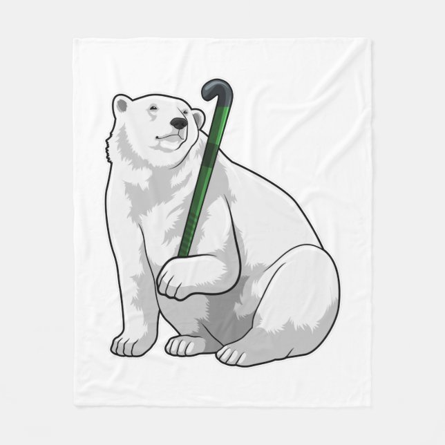 Polar bear at Hockey with Hockey stick (Anverso)
