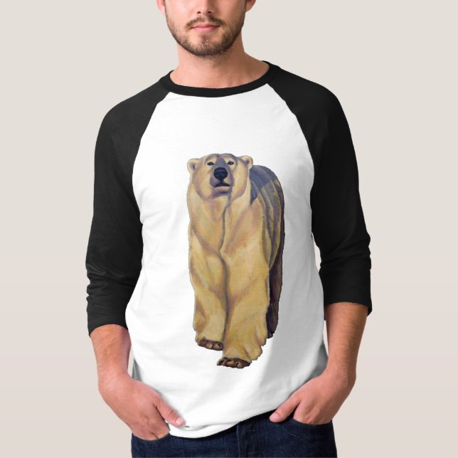 Polar Bear Camisetas Polar Bear Art Béisbol Jersey (Anverso)
