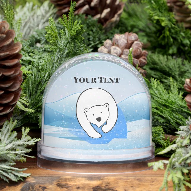 Polar Bear Design Snow Globe (Invierno)