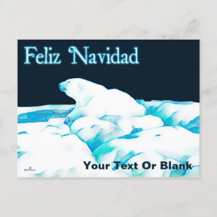 Polar Bear On Ice - Feliz Navidad