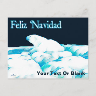 Polar Bear On Ice - Feliz Navidad