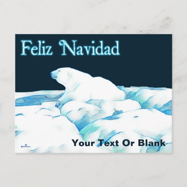 Polar Bear On Ice - Feliz Navidad (Anverso)